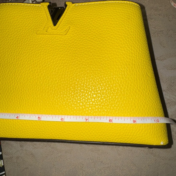 Faux Louis Vuitton Vibrant Yellow Crossbody Purse - Picture 11 of 13